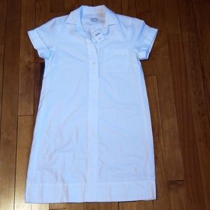 J Crew white cotton shirt dress